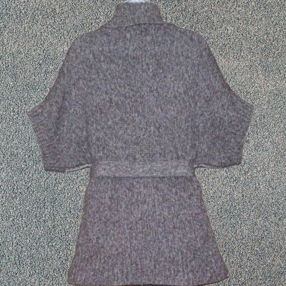 Old Navy Fair Isle Tie-Waist Gray Cardigan - Women's LARGE With Matching Belt - Picture 2 of 5